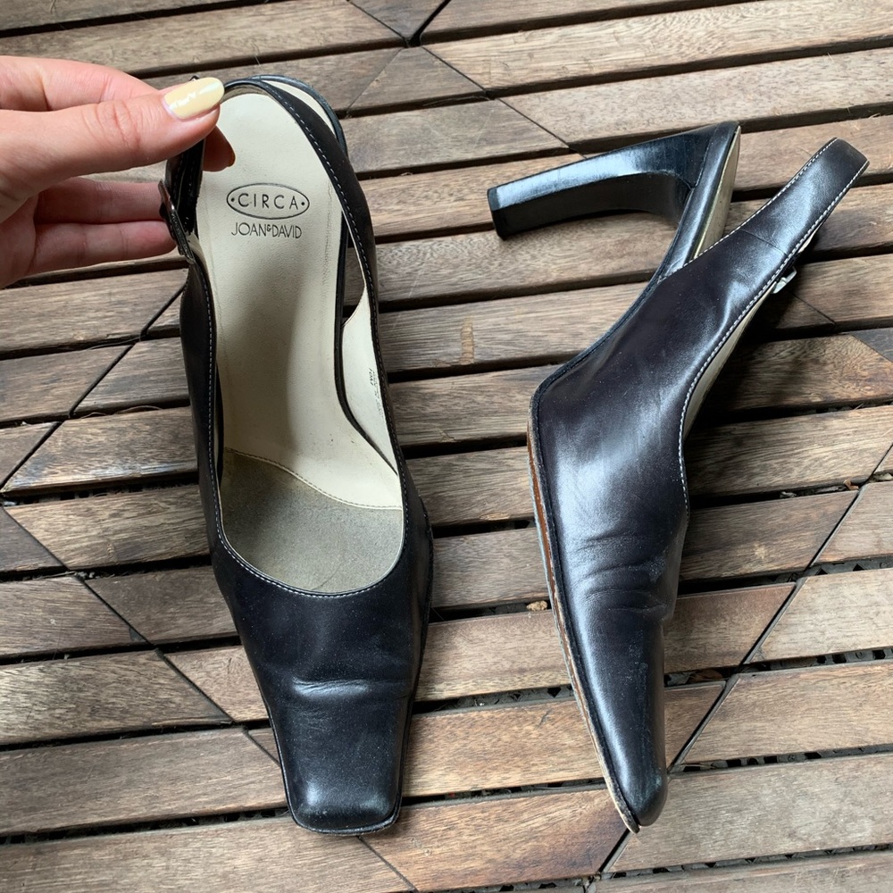 Black Slingback Pumps